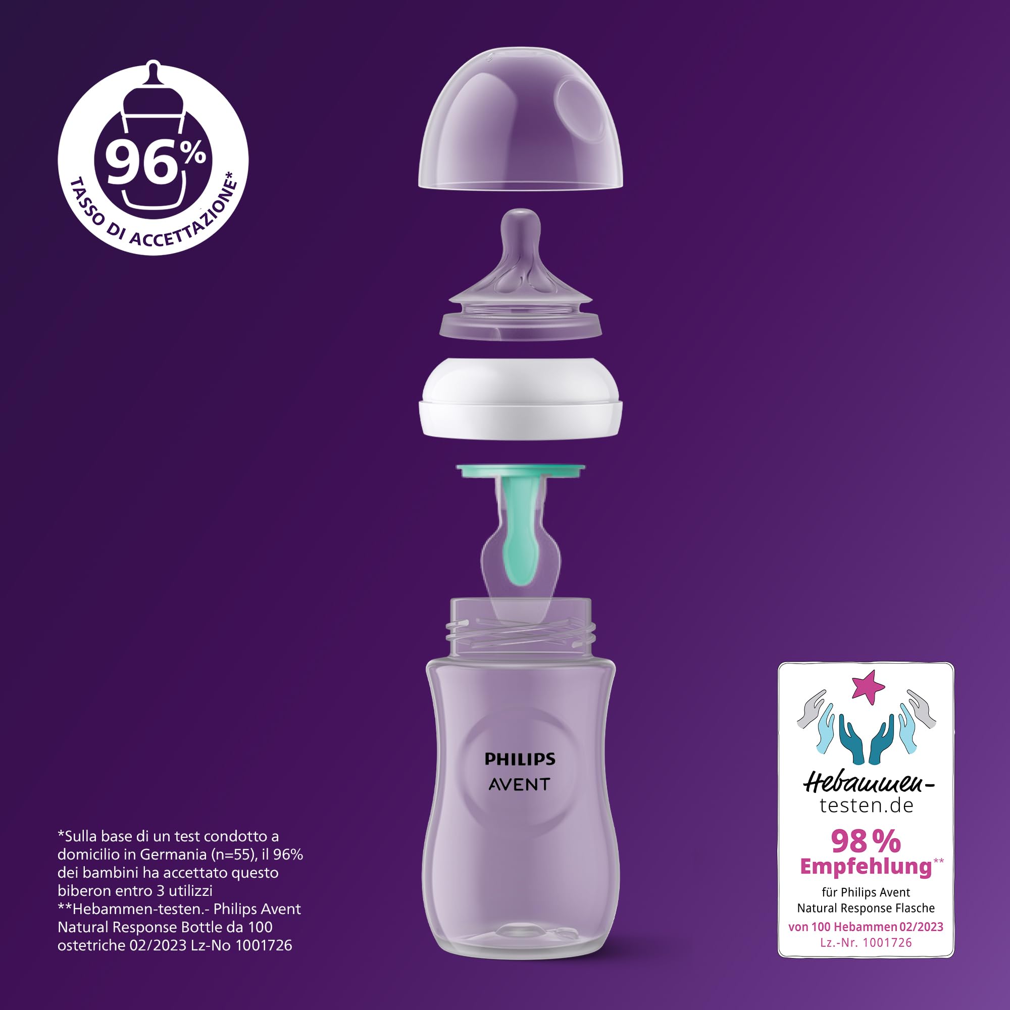 philips-avent-natural-response-scy670-02-2-biberon-da-125-ml-con-valvola-airfree image 2