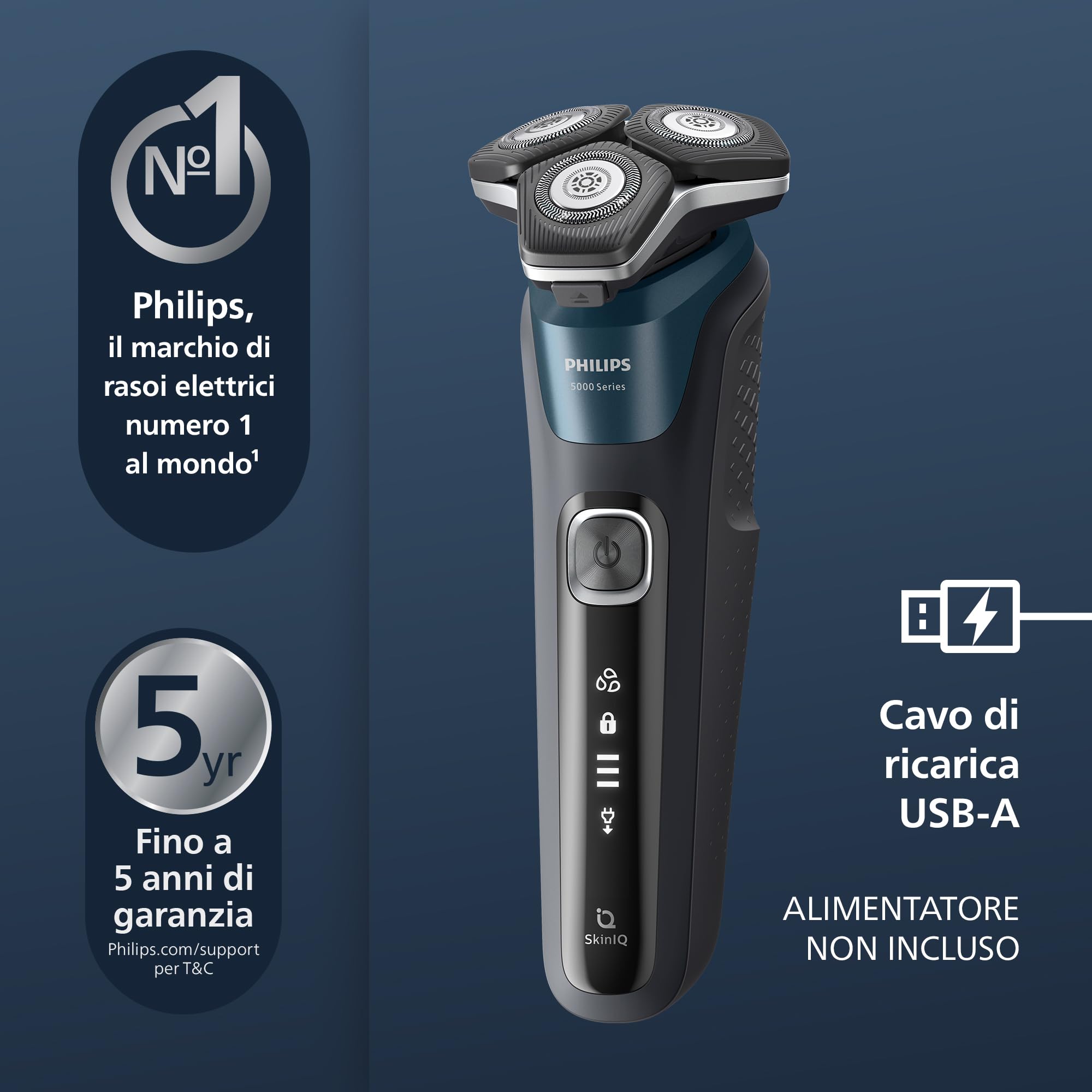 philips-shaver-series-5000-s5889-50-rasoio-elettrico-wet-dry-uomo-con-skiniq-rif image 4