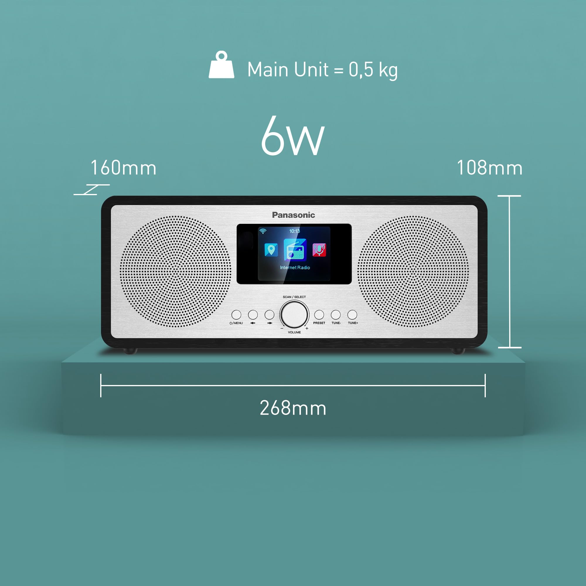panasonic-rf-d40eg-k-radio-internet-e-dab-fm-con-bluetooth-6w-display-lcd-tft-a- image 7