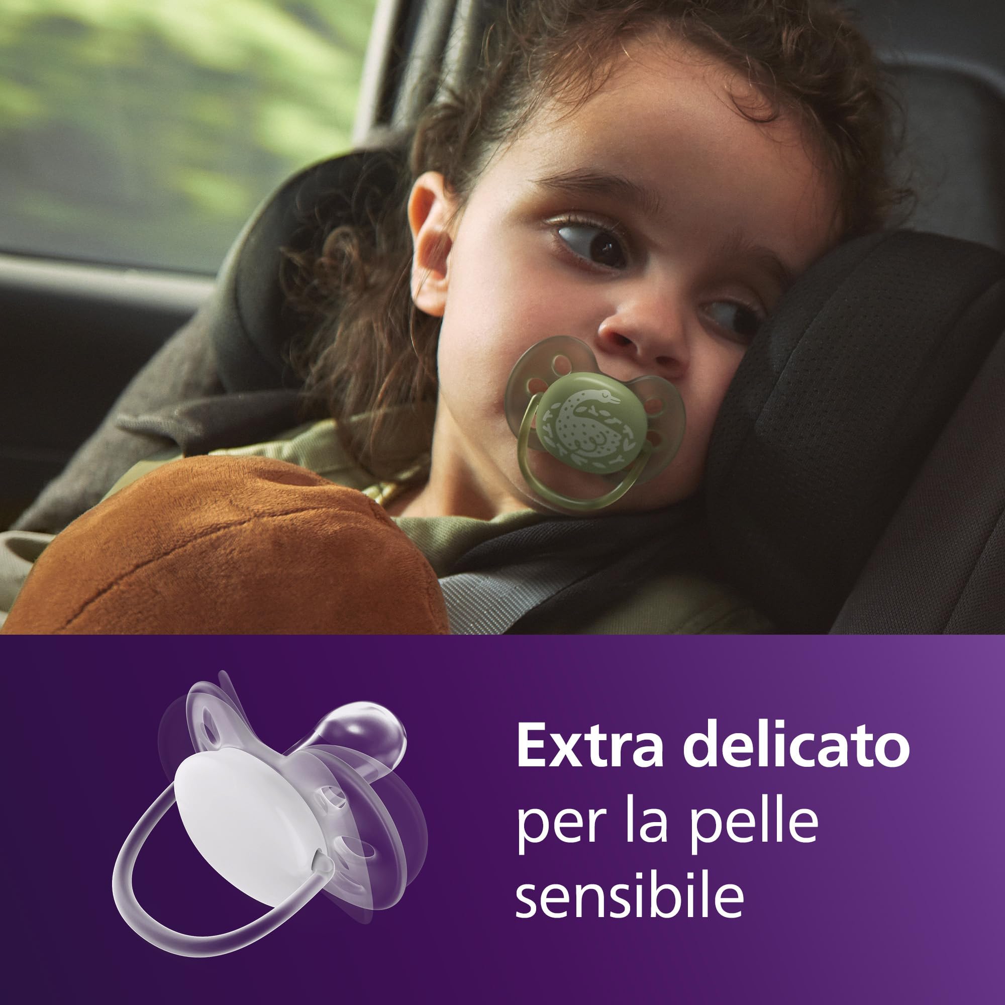 philips-avent-ultra-soft-scf093-07-ciuccio-ortodontico-0-18-mesi-con-scudo-fless image 2