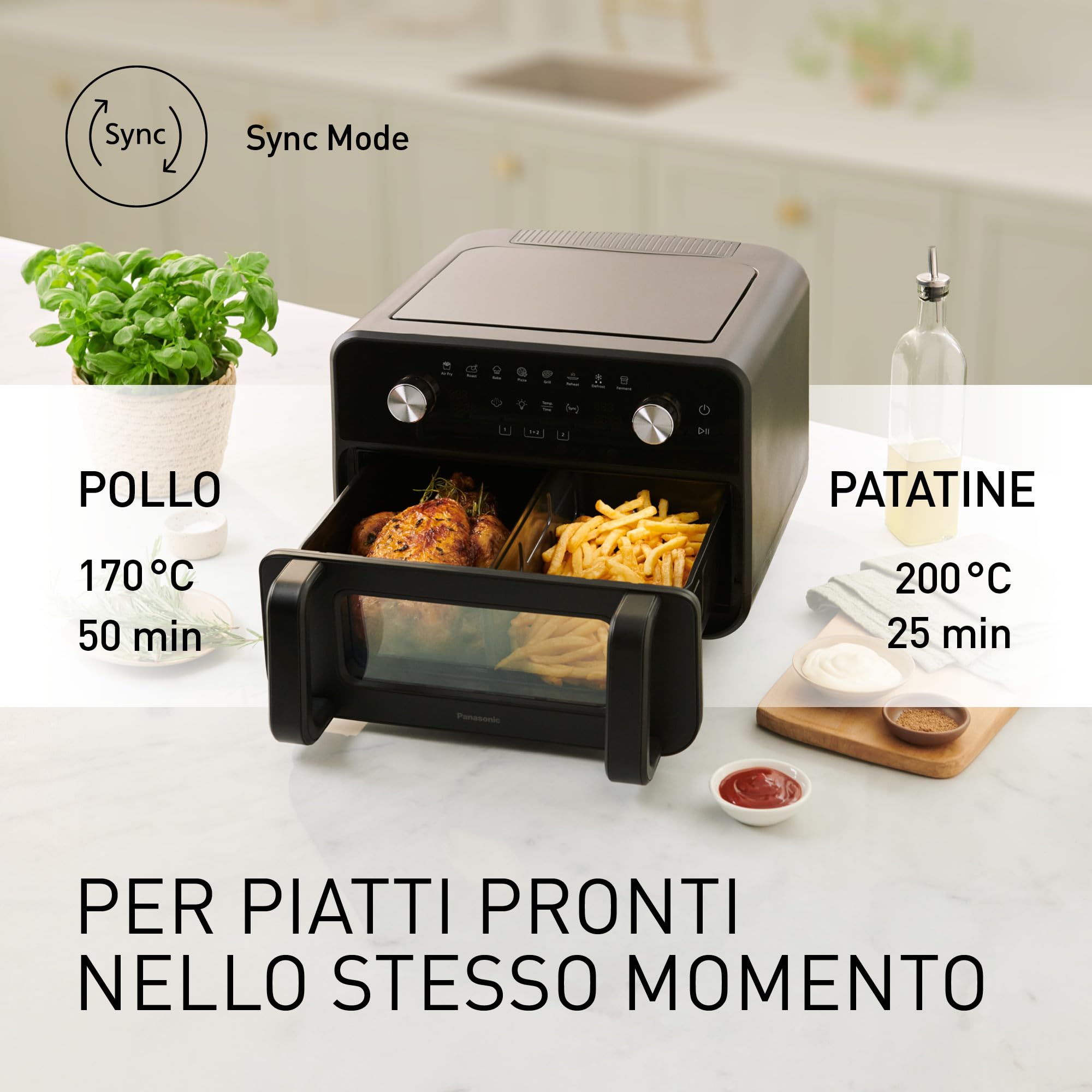 panasonic-nf-bc1000kxe-friggitrice-ad-aria-flex-9-6l-con-finestra-di-visualizzaz image 4
