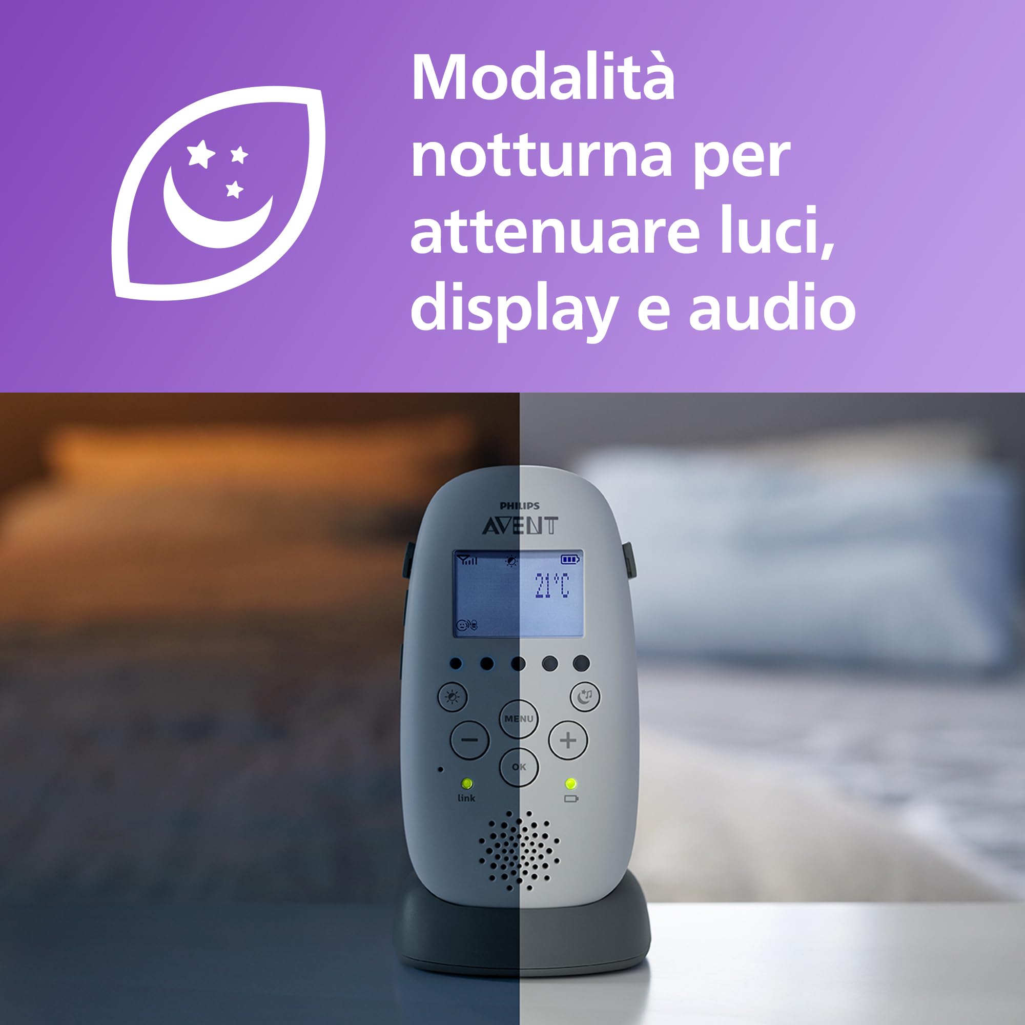philips-avent-scd733-26-baby-monitor-dect-audio-con-luce-notturna-a-proiezione-s image 7