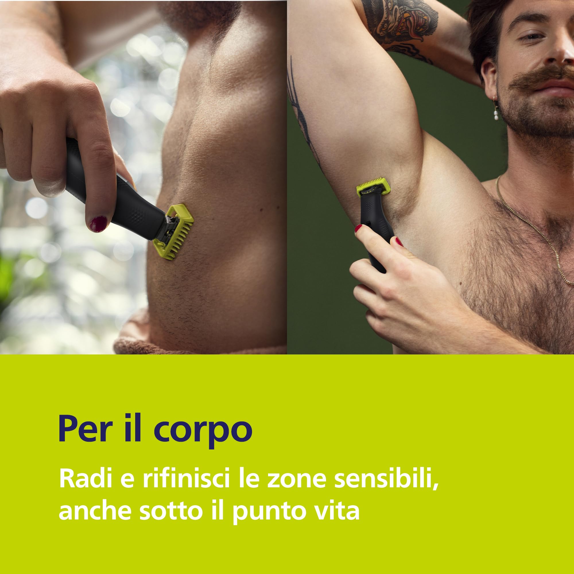 philips-oneblade-pro-360-qp6552-30-regolabarba-elettrico-viso-e-corpo-con-2-lame image 3