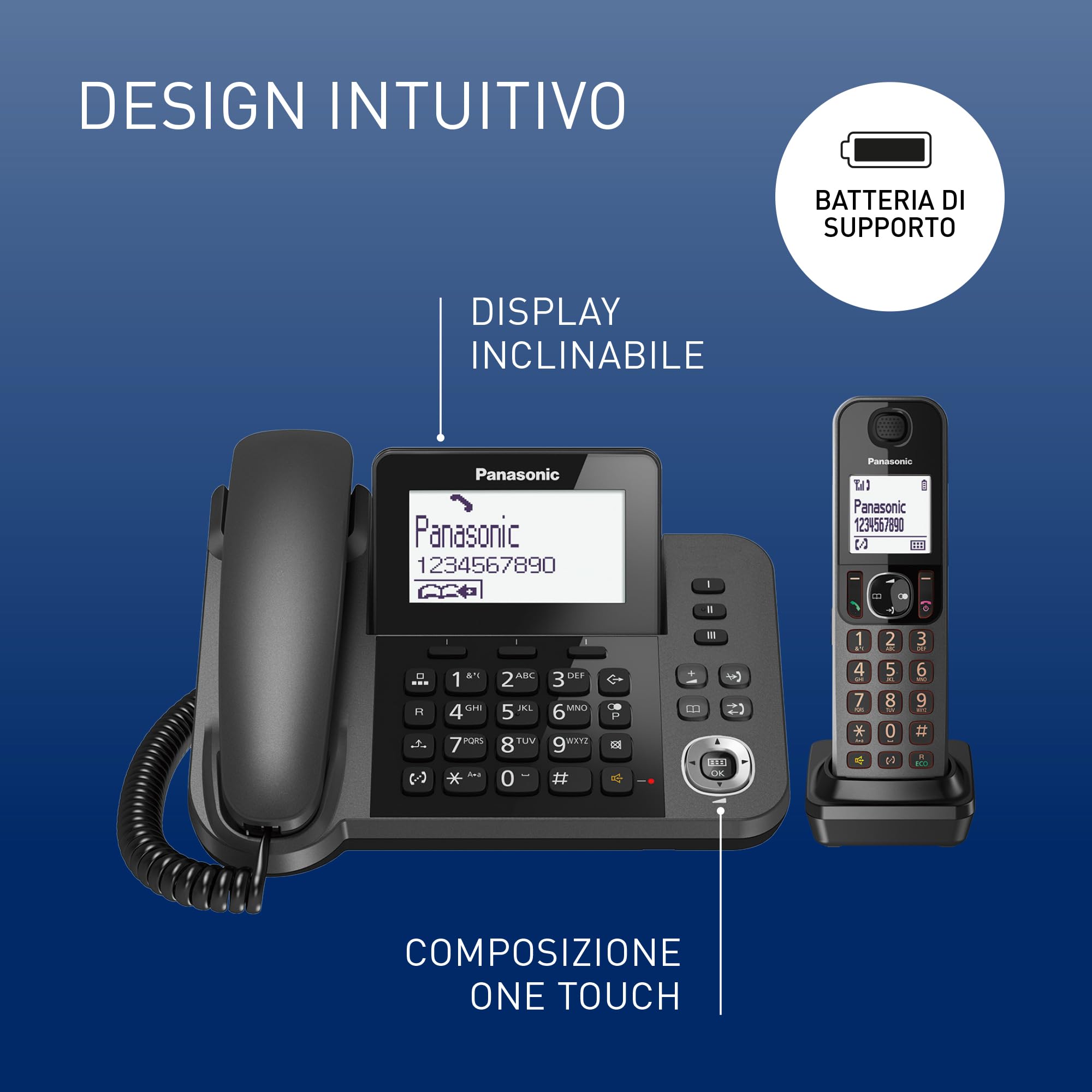 panasonic-kx-tgf310exm-telefono-fisso-digitale-con-cordless-display-inclinabile- image 2