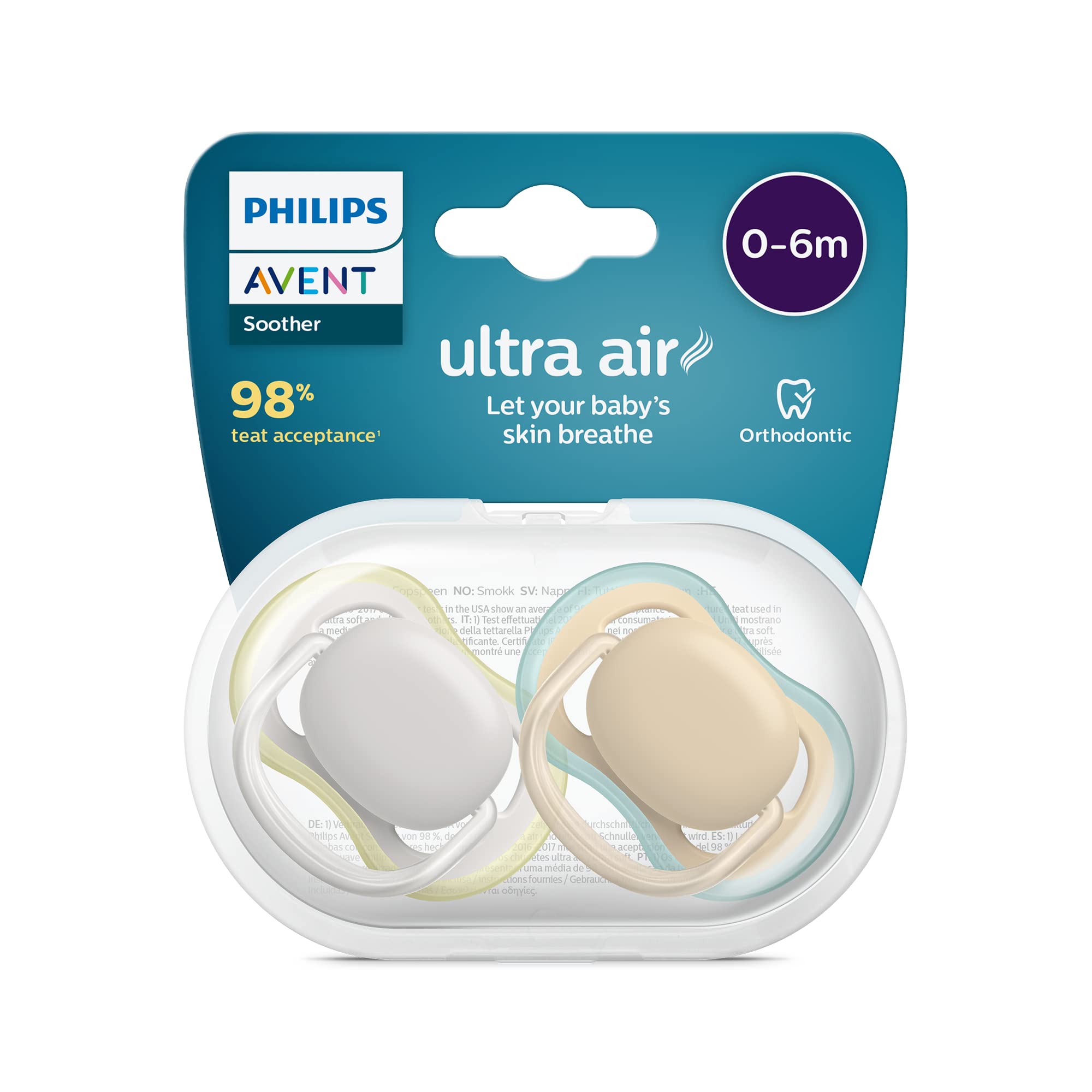 philips-avent-scf085-15-soother-ultra-air-ciucci-in-silicone-senza-bpa-0-6-mesi- image 1