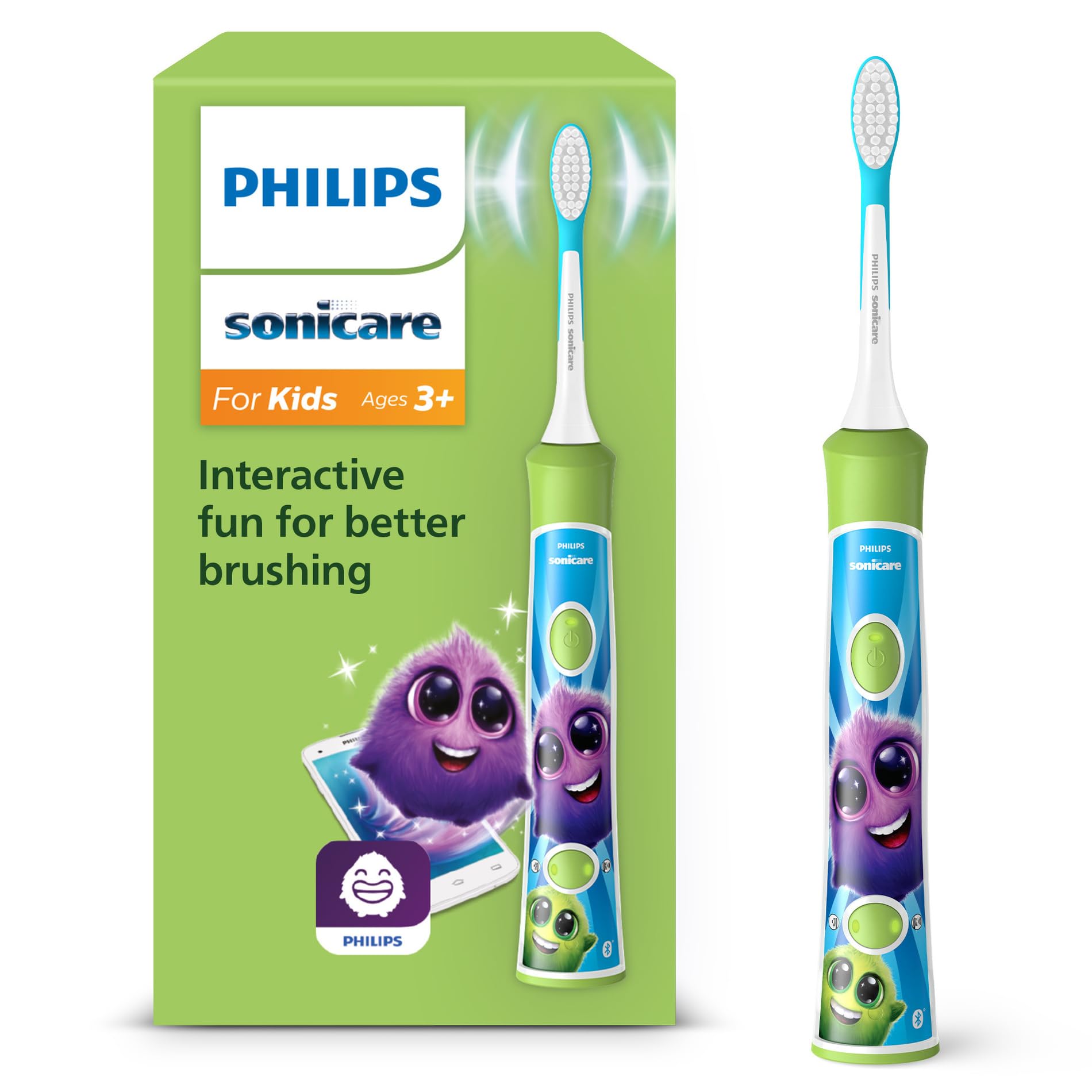philips-sonicare-for-kids-hx6352-11-spazzino-elettrico-sonico-per-bambini-3-con- image 1