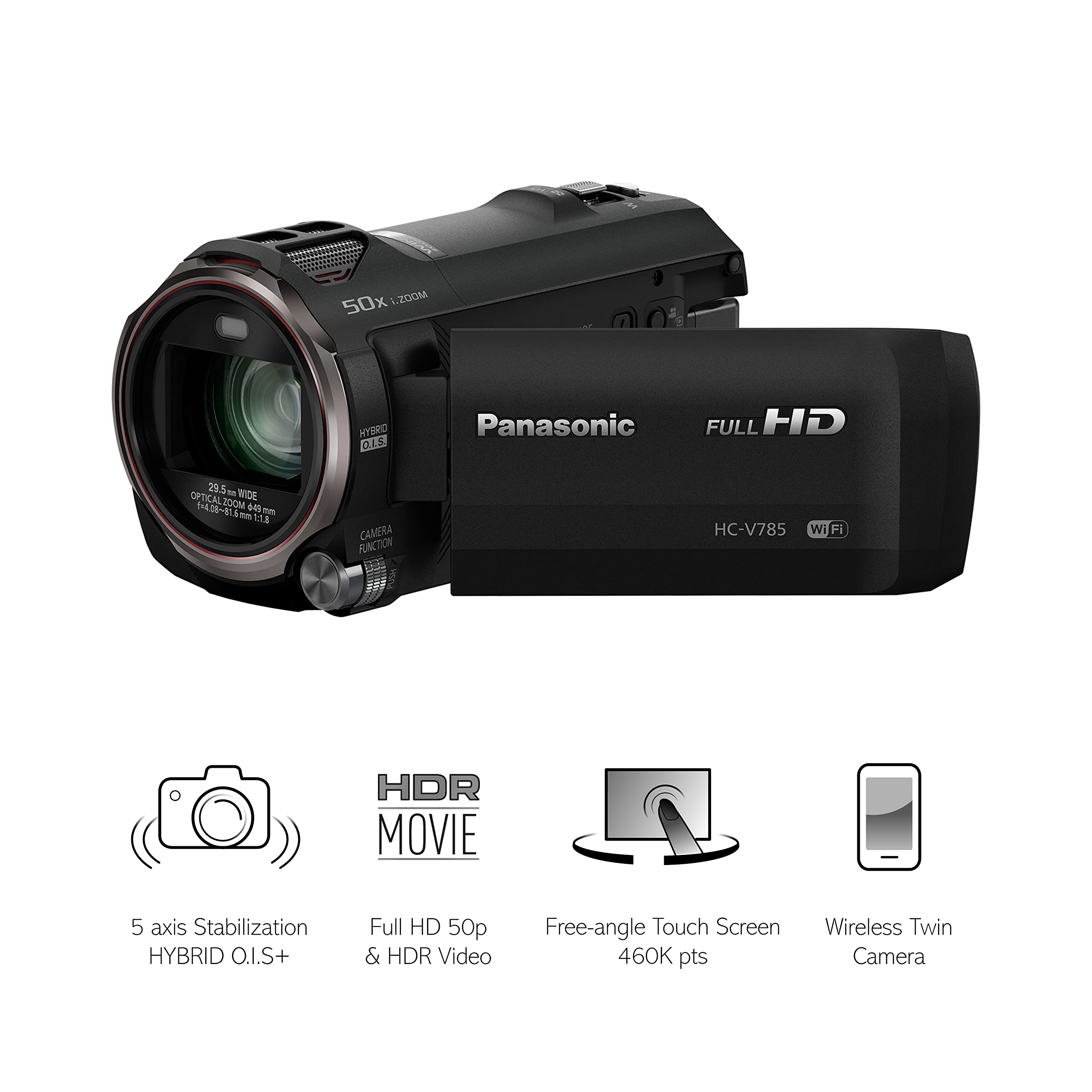panasonic-hc-v785eg-k-videocamera-full-hd-con-zoom-ottico-20x-sensore-bsi-6mp-sl image 3
