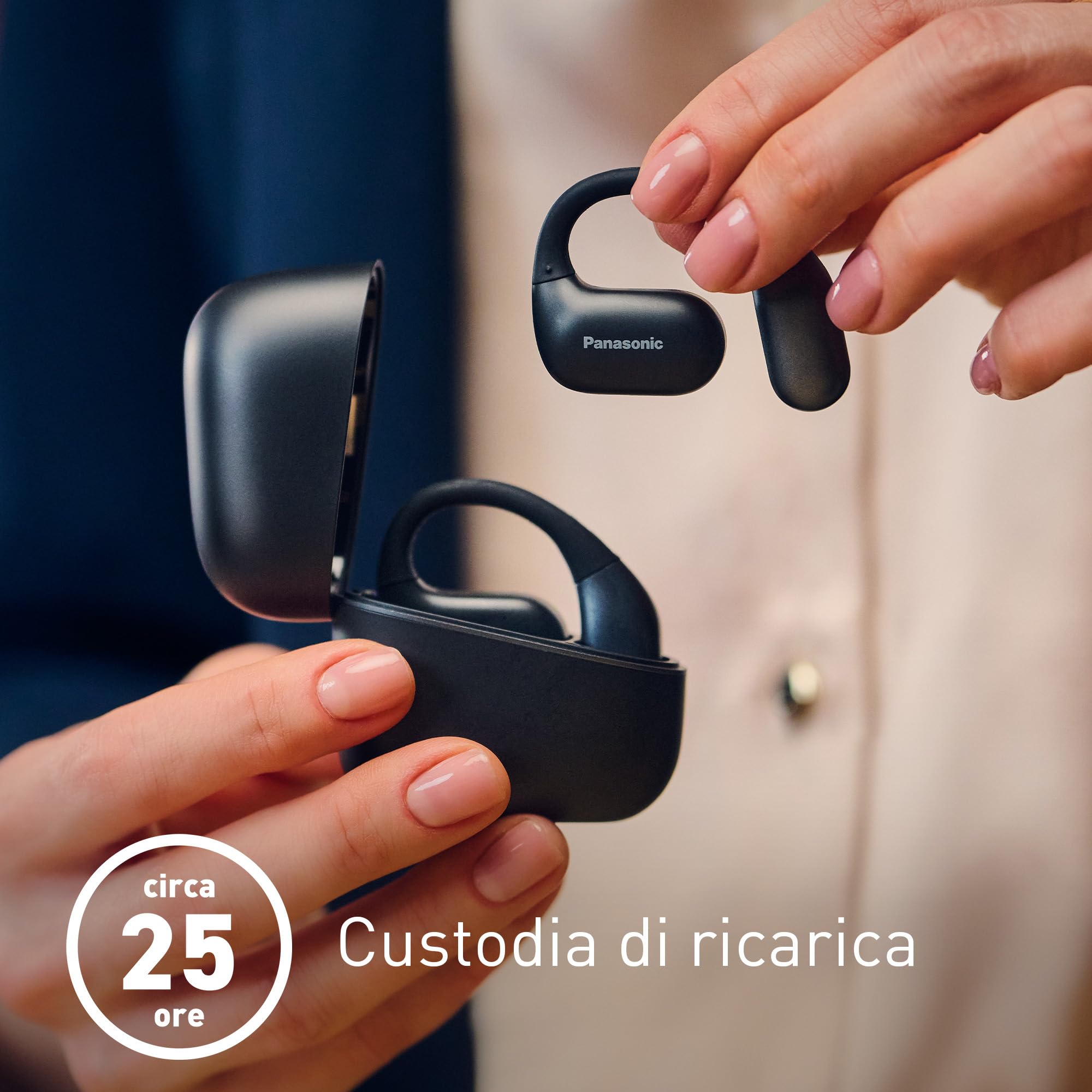 panasonic-rb-f10de-k-cuffie-wireless-open-ear-sport-bluetooth-5-4-con-microfono- image 2