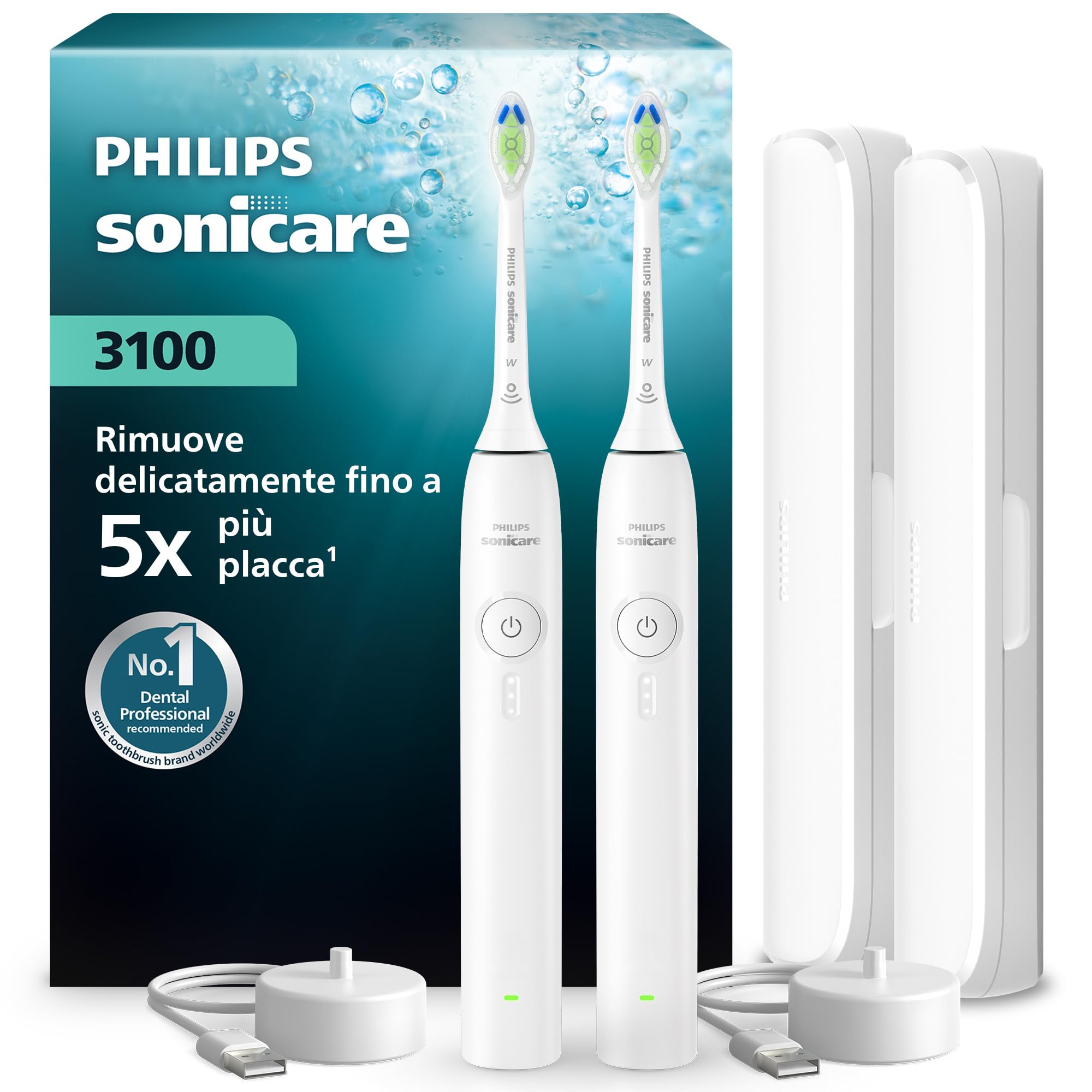 philips-sonicare-serie-3100-hx4072-41-spazzolino-elettrico-sonico-con-sensore-di image 1