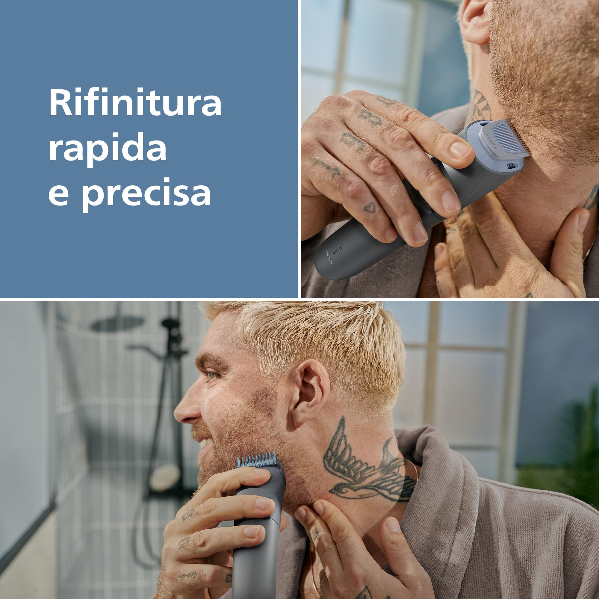 philips-serie-3000-bt3619-15-regolabarba-uomo-con-lame-autoaffilanti-20-impostaz image 2