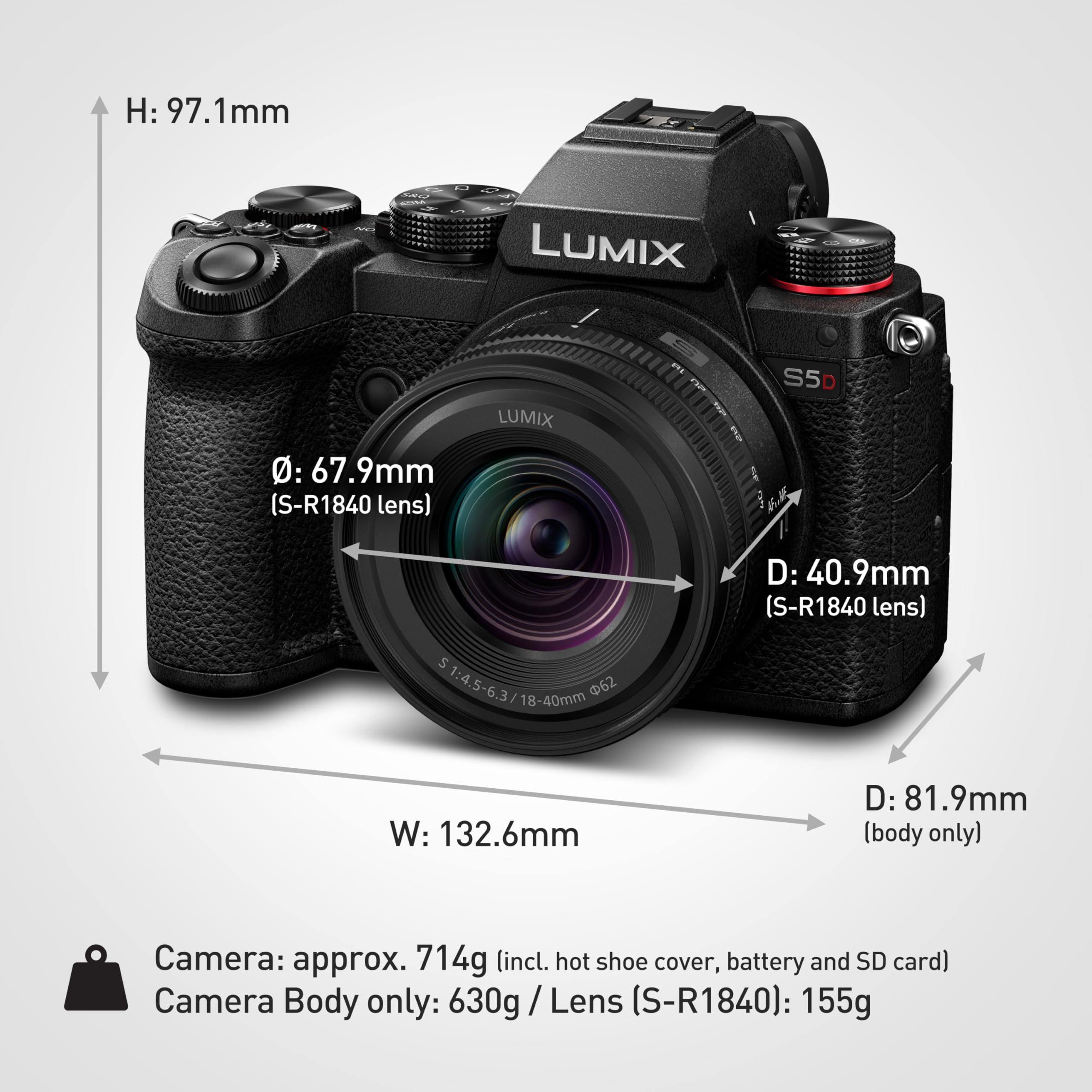 panasonic-lumix-s5d-mirrorless-full-frame-corpo-con-obiettivo-s-r1840e-18-40-mm- image 2