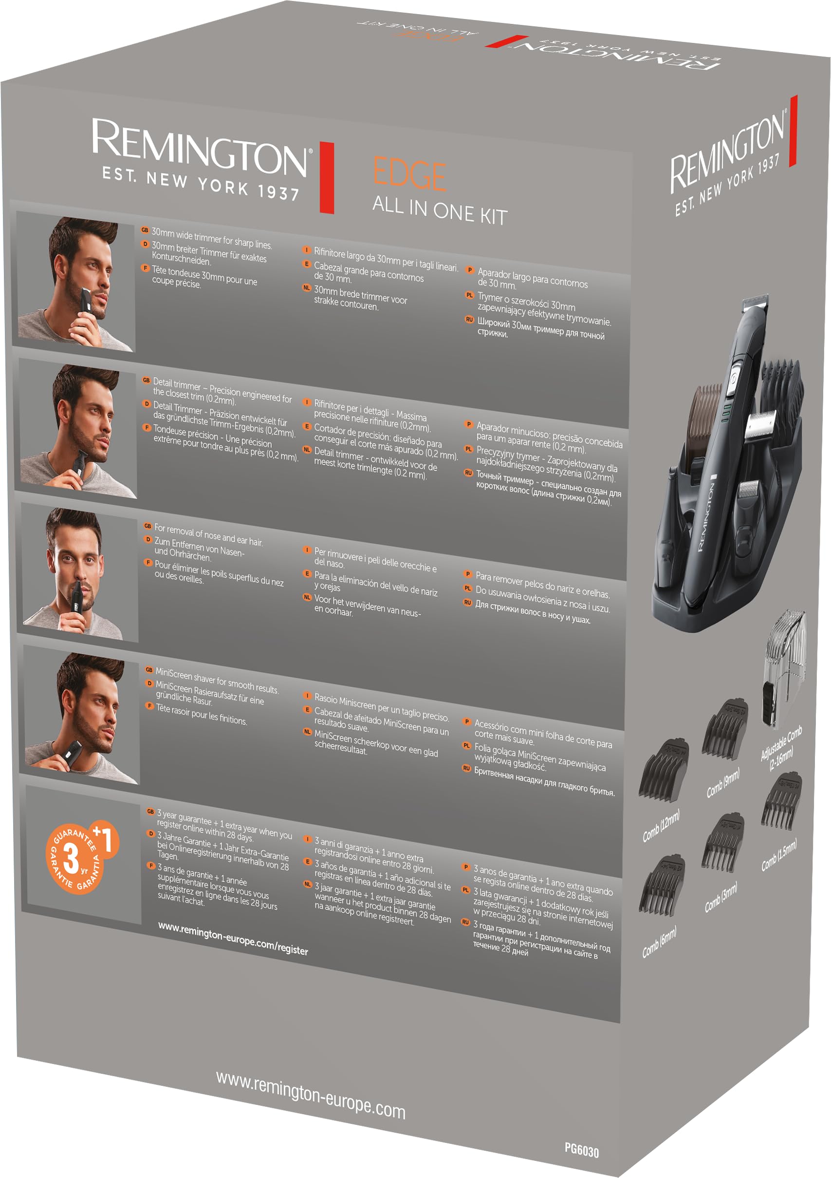 remington-personal-groomer-edge-pg6030-rasoio-elettrico-multiuso-rifinitore-corp image 7