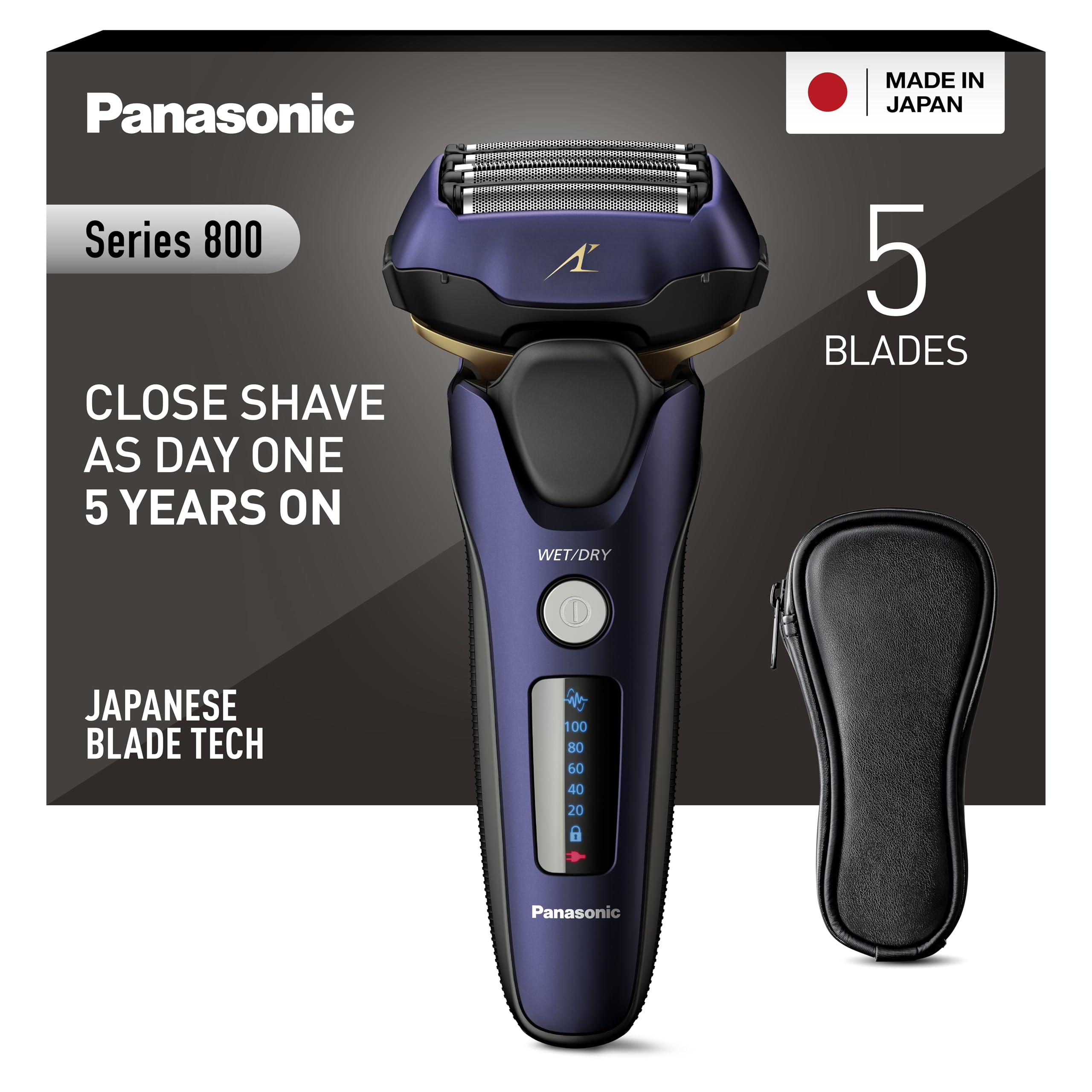 panasonic-series-800-es-lv67-rasoio-elettrico-wet-dry-a-5-lame-sensore-barba-aut image 1