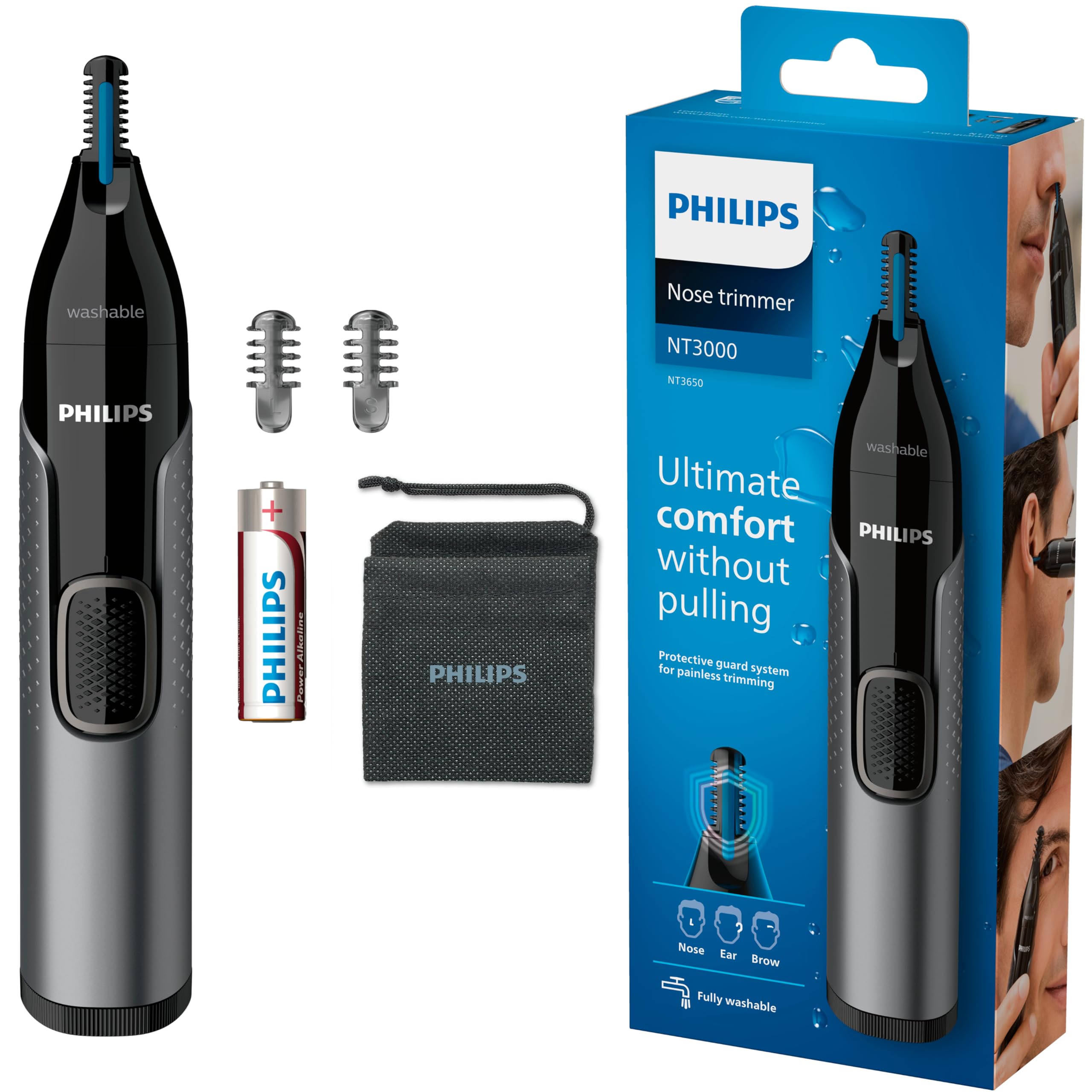 philips-serie-3000-rifinitore-per-peli-di-naso-orecchie-e-sopracciglia-con-preci image 1