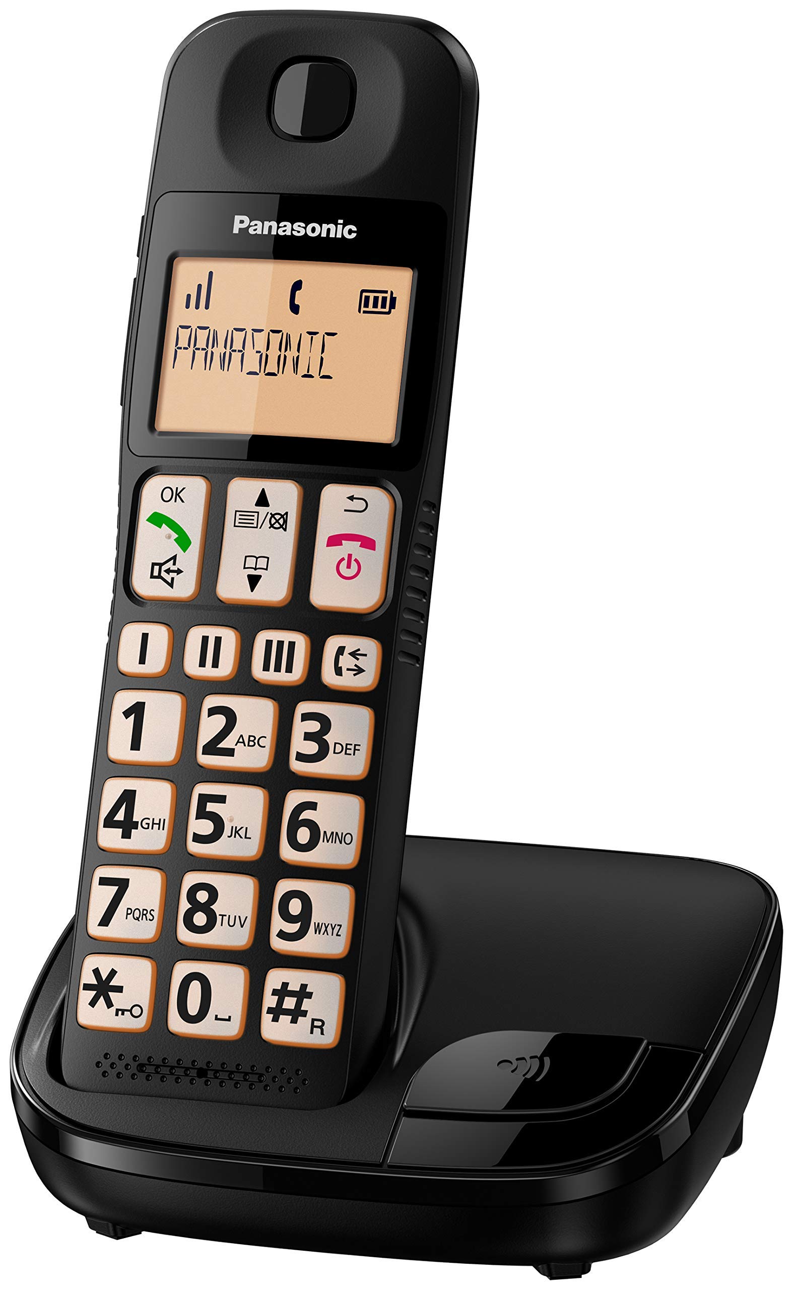 panasonic-kx-tge110jtb-telefono-cordless-dect-digitale-con-tasti-grandi-vivavoce image 2