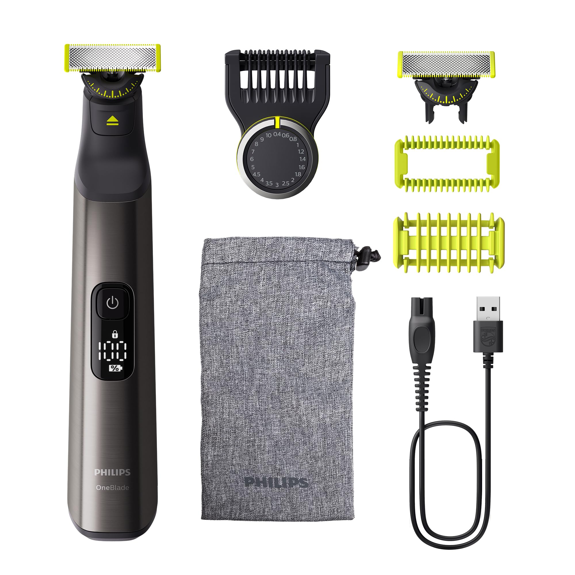 philips-oneblade-pro-360-qp6552-30-regolabarba-elettrico-viso-e-corpo-con-2-lame image 1