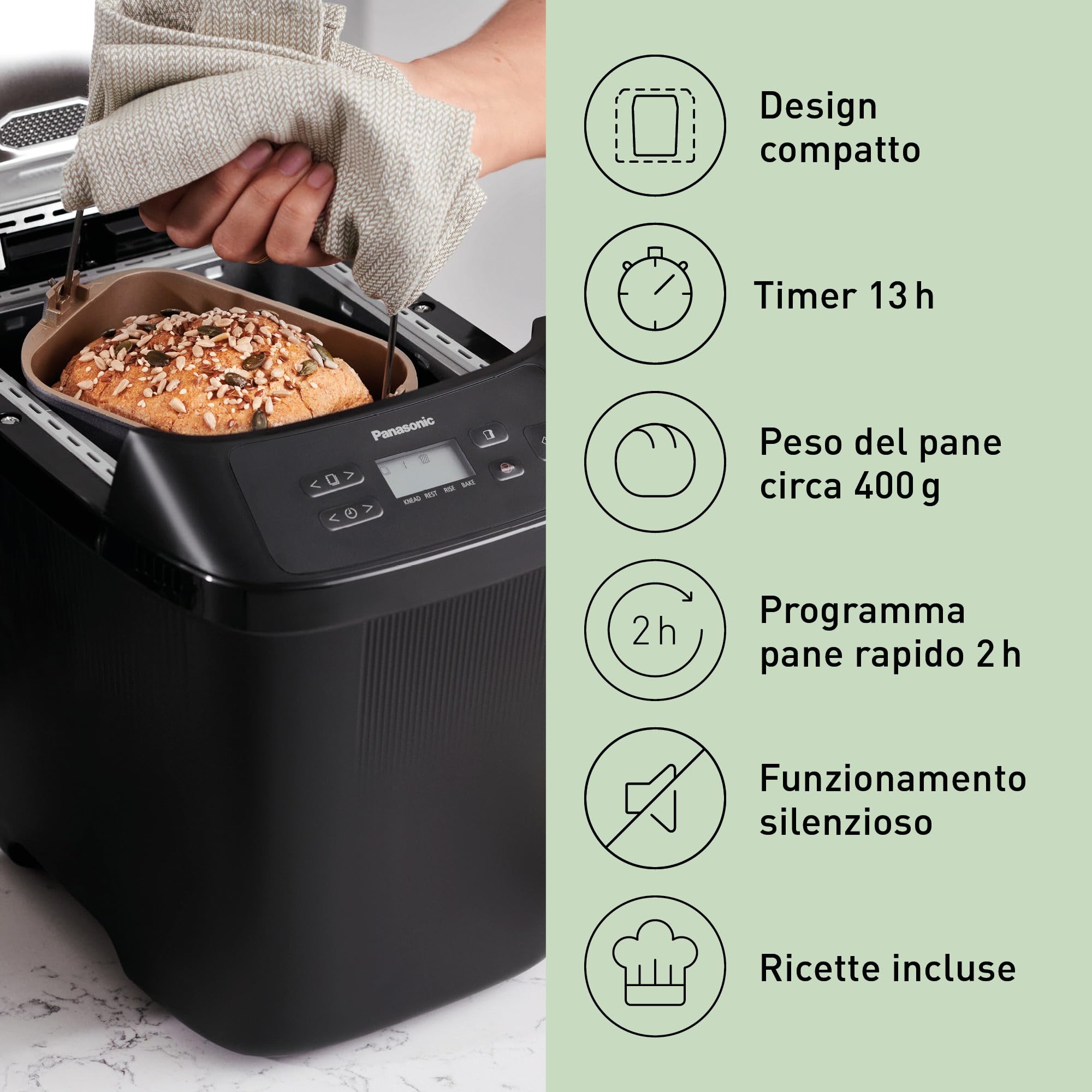 panasonic-sd-pn100kxe-mini-macchina-del-pane-18-programmi-4-programmi-senza-glut image 4
