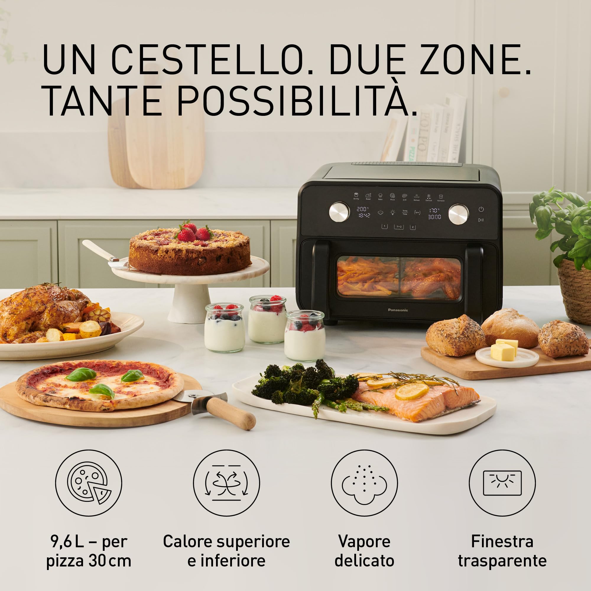 panasonic-nf-bc1000kxe-friggitrice-ad-aria-flex-9-6l-con-finestra-di-visualizzaz image 2