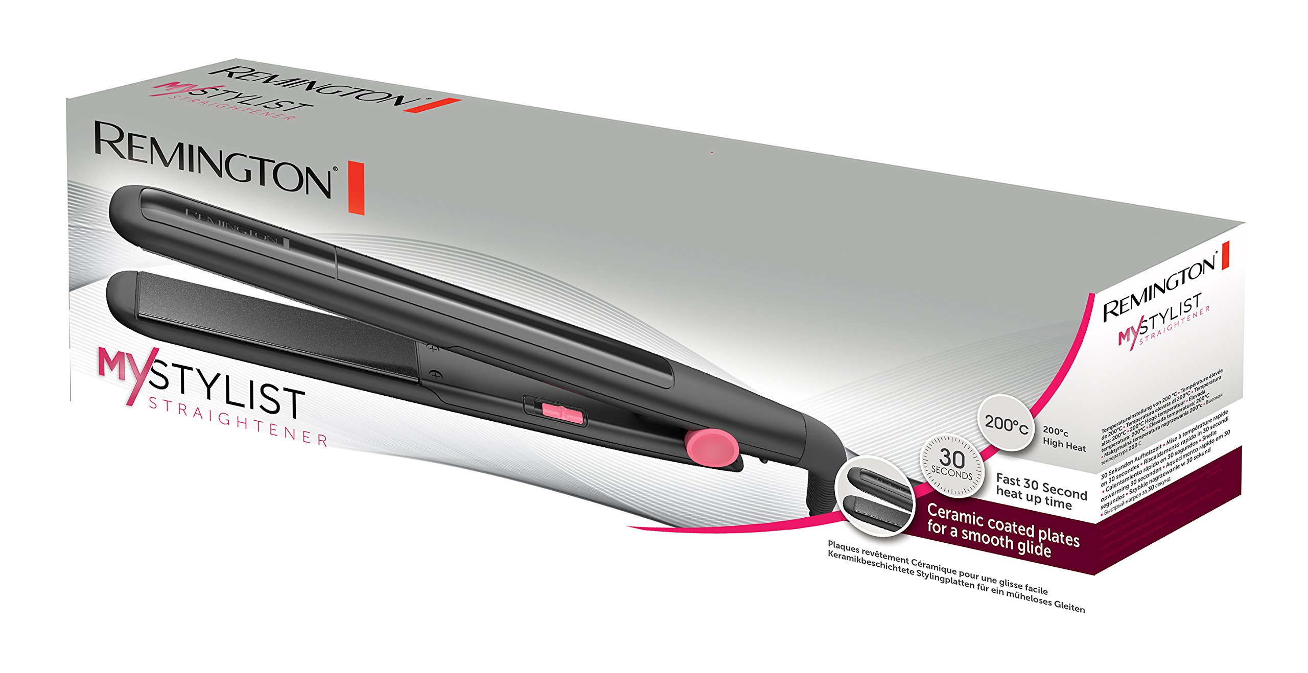 remington-mystylist-s1a100-piastra-per-capelli-lisci-in-ceramica-200-c-piastre-s image 2