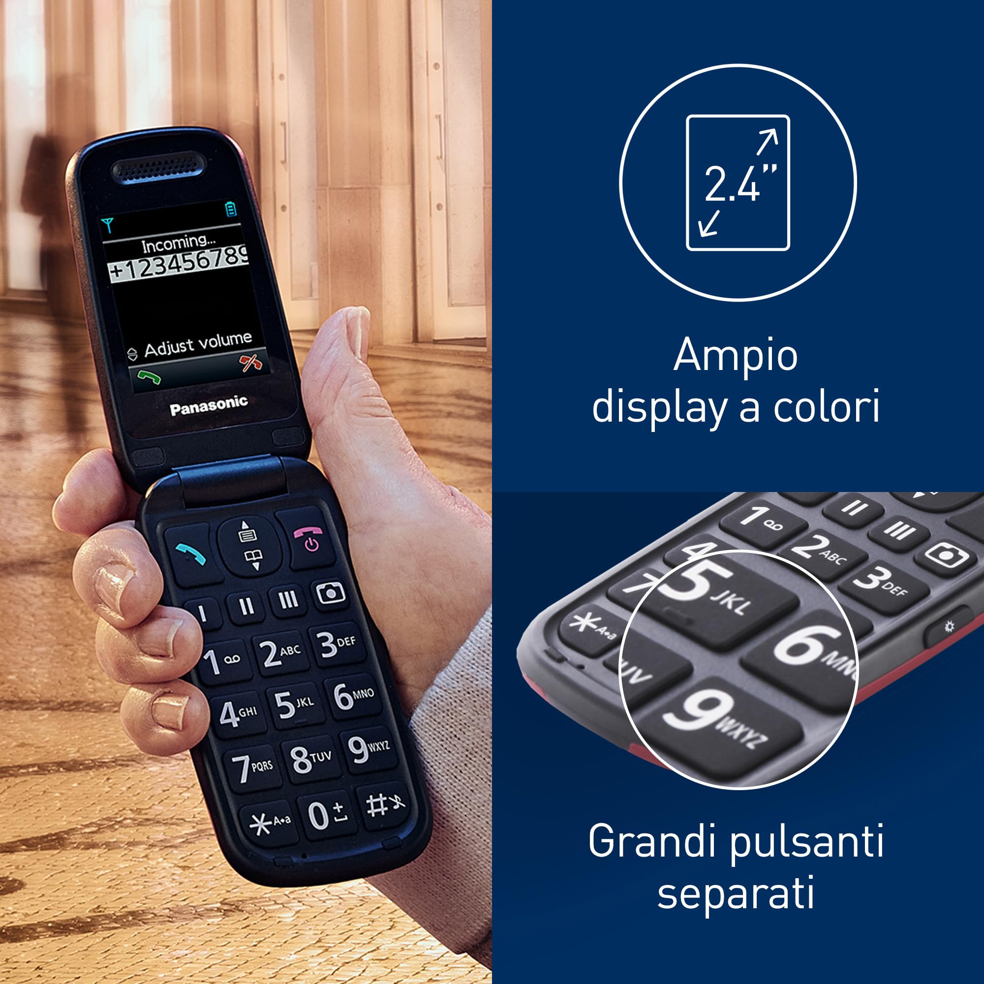panasonic-kx-tu446exr-telefono-cellulare-facilit-a-conchiglia-per-anziani-con-pu image 3