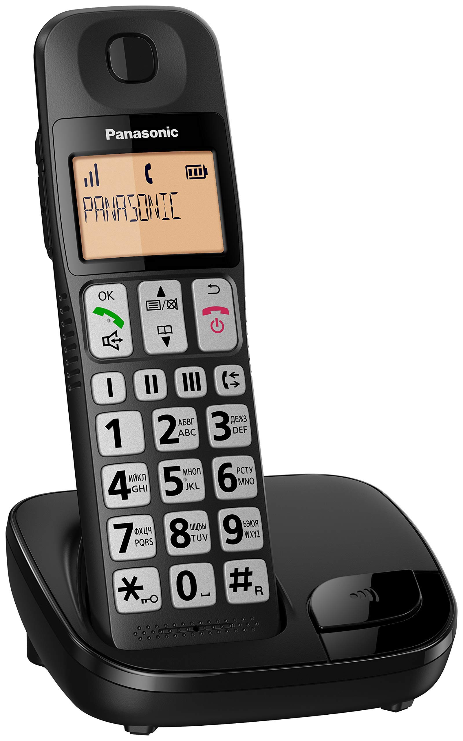 panasonic-kx-tge110jtb-telefono-cordless-dect-digitale-con-tasti-grandi-vivavoce image 3