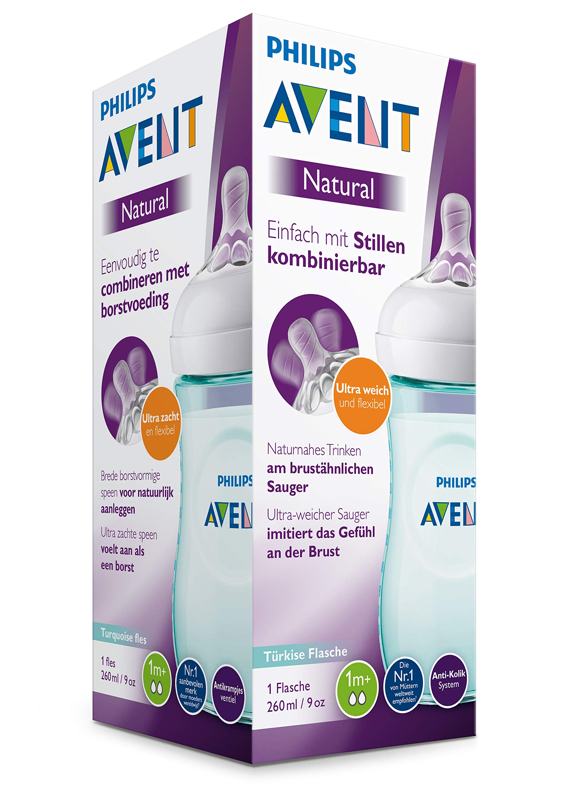 philips-avent-natural-scf033-15-biberon-anti-colica-260-ml-turchese-con-tettarel image 6