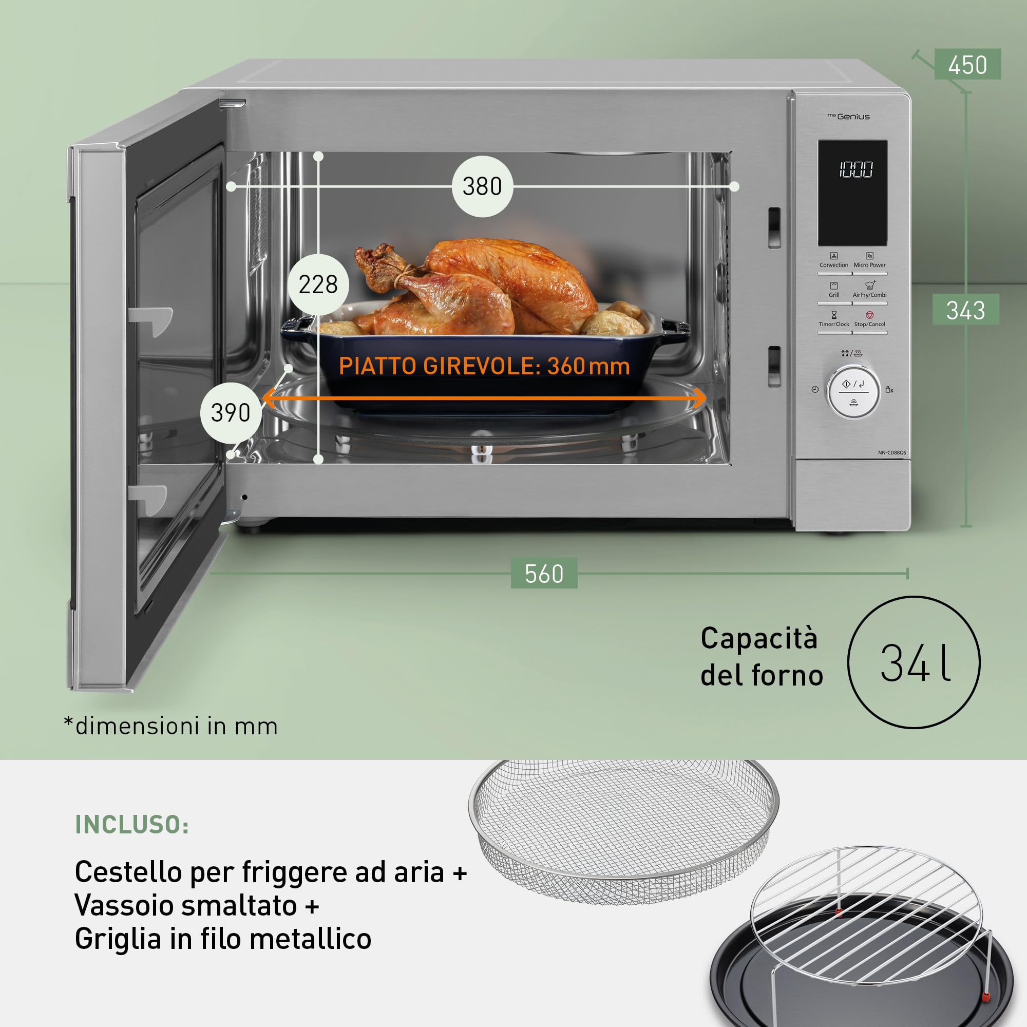 panasonic-nn-cd88qsepg-forno-a-microonde-combinato-4-in-1-con-air-fry-grill-al-q image 4