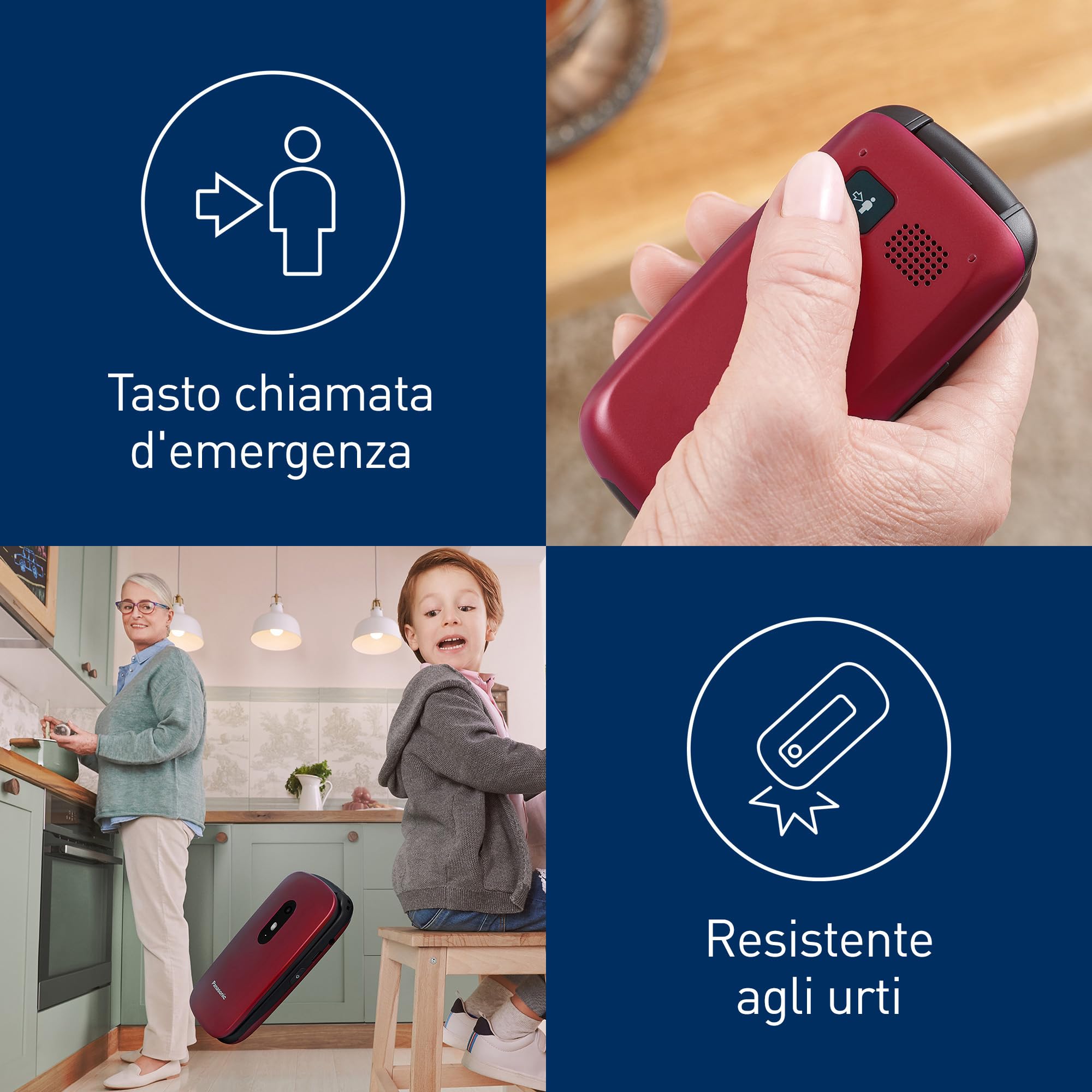 panasonic-kx-tu446exr-telefono-cellulare-facilit-a-conchiglia-per-anziani-con-pu image 4