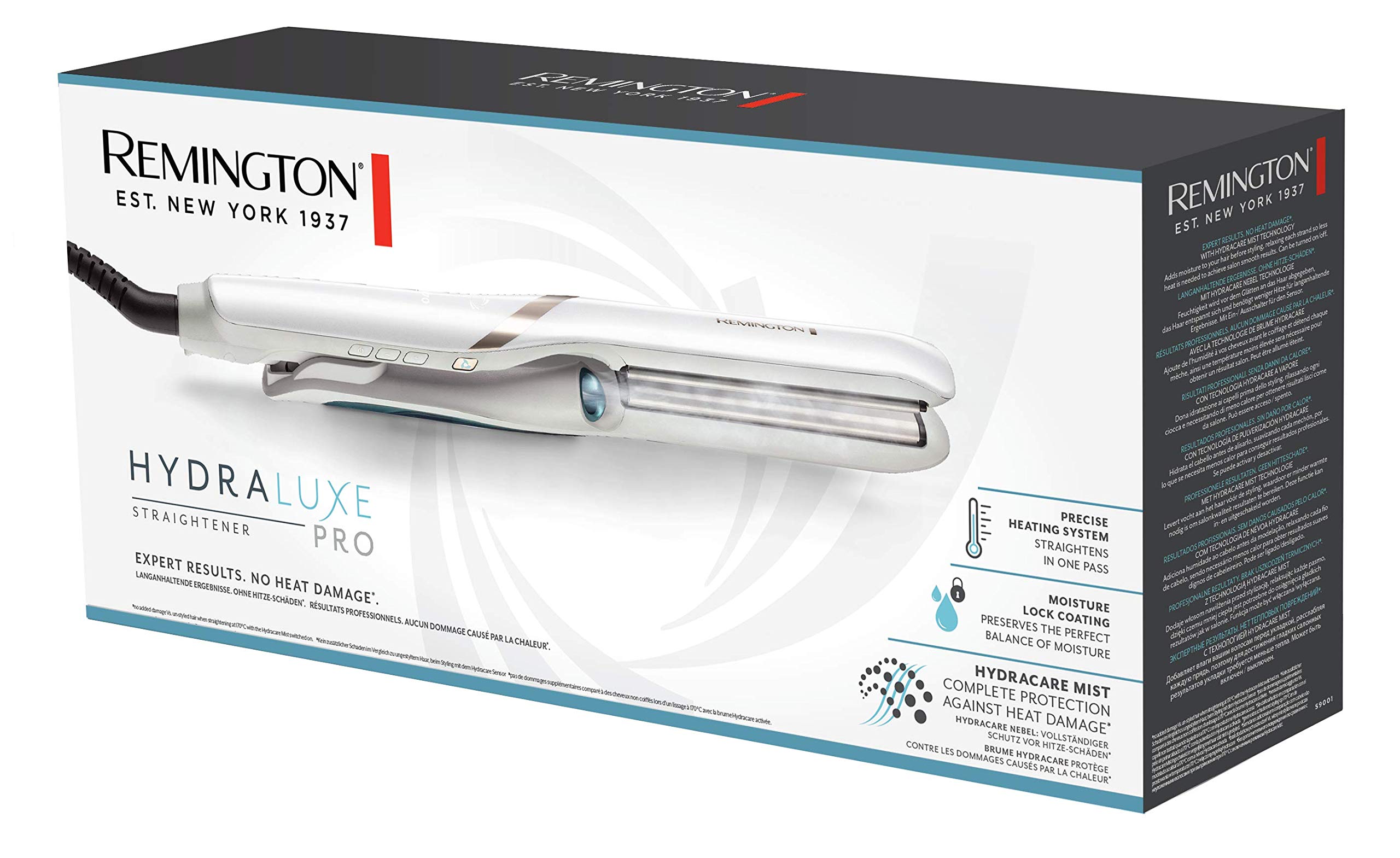 remington-hydraluxe-pro-s9001-piastra-per-capelli-lisciante-a-vapore-con-serbato image 2