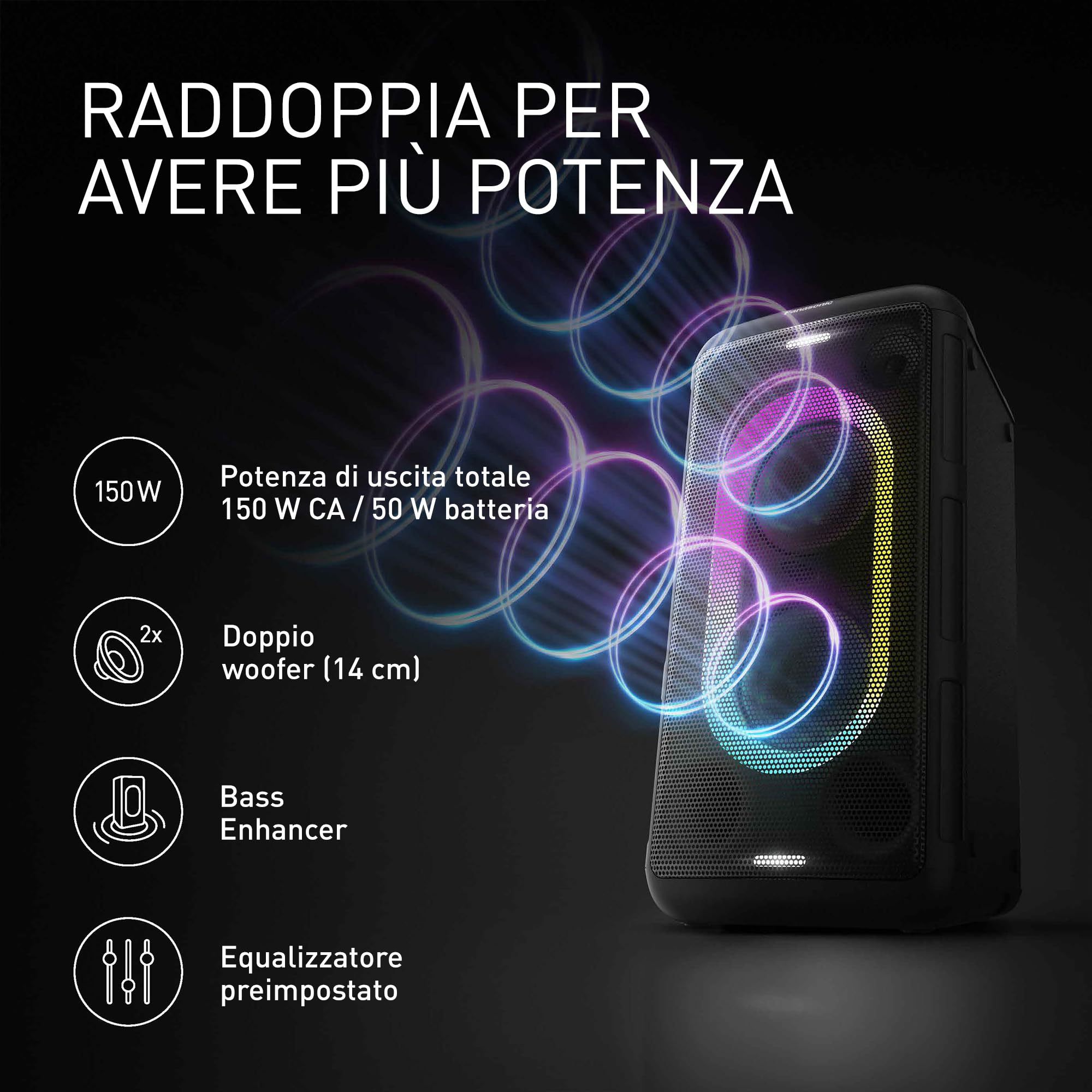 panasonic-sc-bmax10e-k-altoparlante-portatile-bluetooth-per-feste-150w-con-luci- image 4