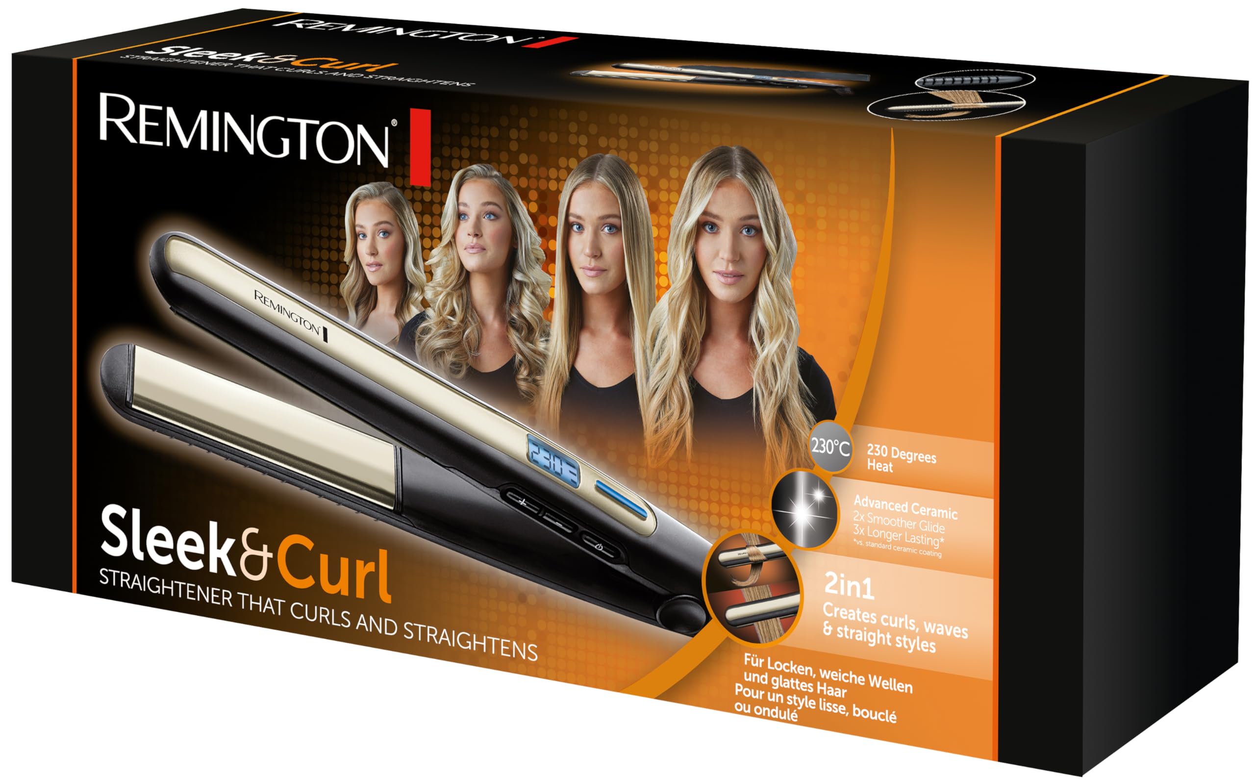 remington-sleek-curl-s6500-piastra-per-capelli-2-in-1-per-lisciare-e-creare-ricc image 7