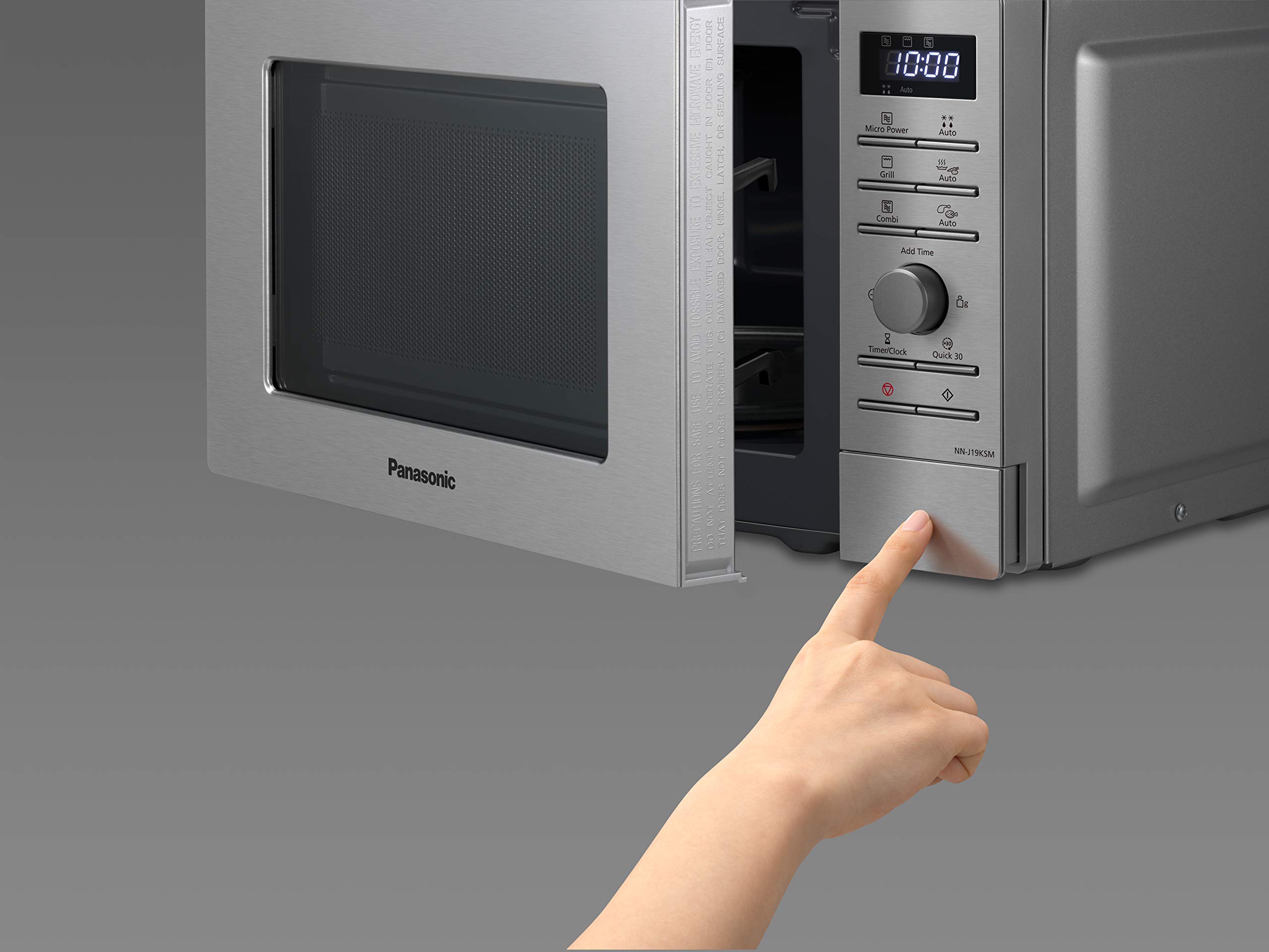 panasonic-nn-j19ksmepg-forno-microonde-con-grill-800w-1000w-20-litri-acciaio-ino image 7